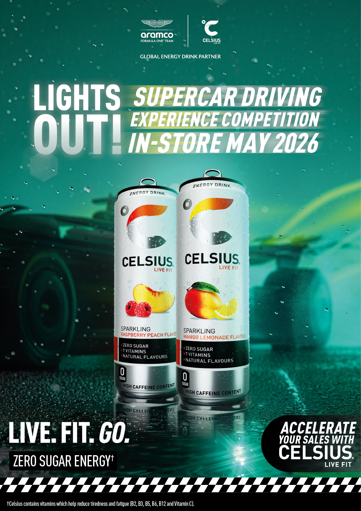 A poster advertising a product called Celesus. Description generated by AI