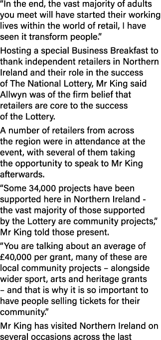 “In the end, the vast majority of adults you meet will have started their working lives within the world of retail, I...