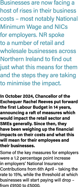 Businesses are now facing a host of rises in their business costs – most notably National Minimum Wage and NICs for e...