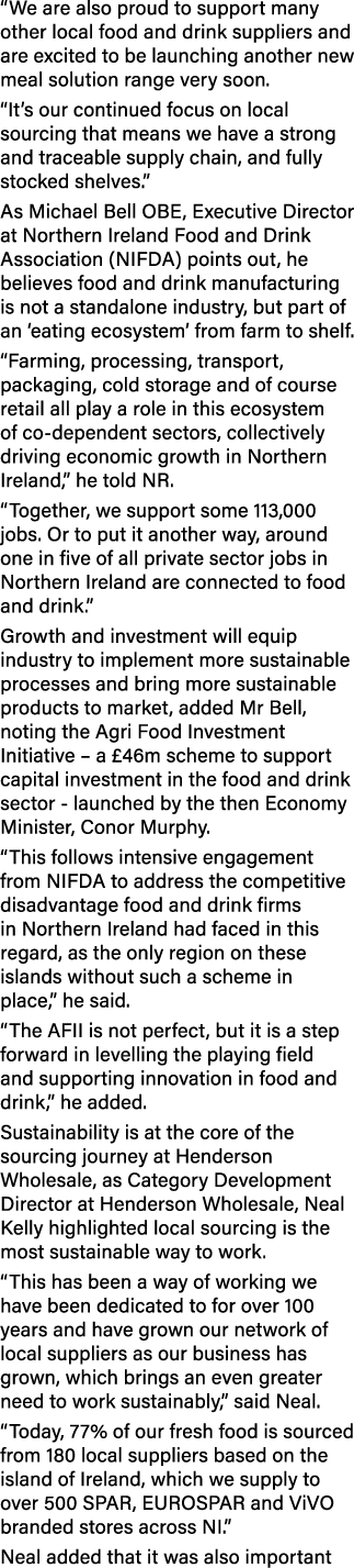 “We are also proud to support many other local food and drink suppliers and are excited to be launching another new m...