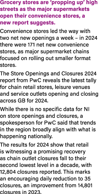 Grocery stores are ‘propping up’ high streets as the major supermarkets open their convenience stores, a new report s...