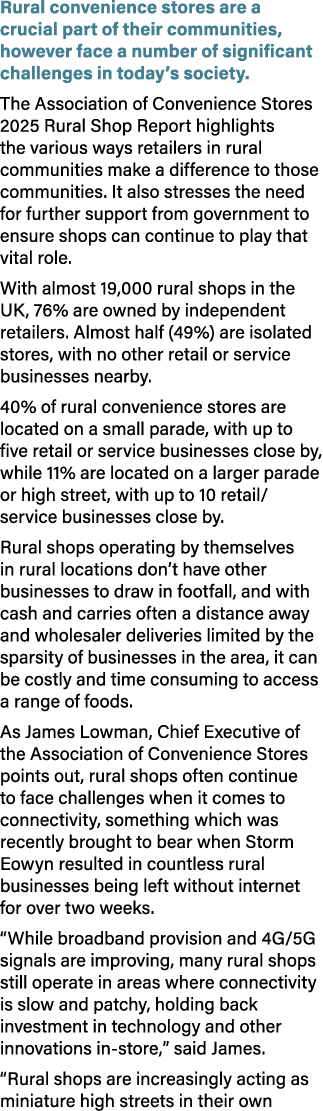 Rural convenience stores are a crucial part of their communities, however face a number of significant challenges in ...