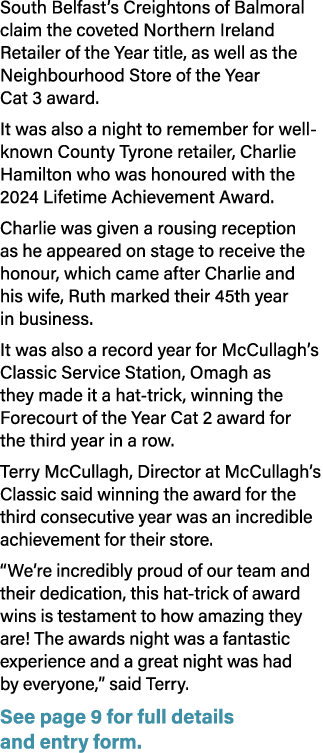 South Belfast’s Creightons of Balmoral claim the coveted Northern Ireland Retailer of the Year title, as well as the ...