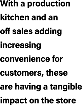 With a production kitchen and an off sales adding increasing convenience for customers, these are having a tangible i...