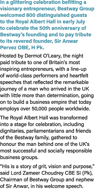 In a glittering celebration befitting a visionary entrepreneur, Bestway Group welcomed 800 distinguished guests to th...