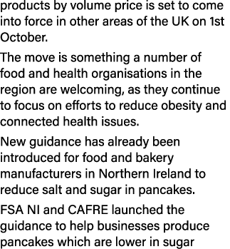 products by volume price is set to come into force in other areas of the UK on 1st October. The move is something a n...