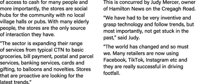 of access to cash for many people and more importantly, the stores are social hubs for the community with no local vi...