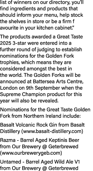 list of winners on our directory, you’ll find ingredients and products that should inform your menu, help stock the s...