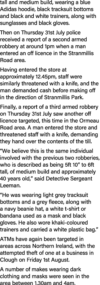 tall and medium build, wearing a blue Adidas hoodie, black tracksuit bottoms and black and white trainers, along with...