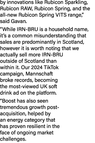 by innovations like Rubicon Sparkling, Rubicon RAW, Rubicon Spring, and the all new Rubicon Spring VITS range,” said ...