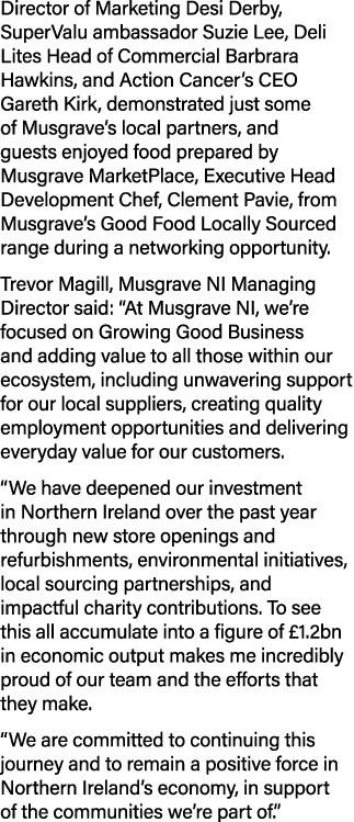 Director of Marketing Desi Derby, SuperValu ambassador Suzie Lee, Deli Lites Head of Commercial Barbrara Hawkins, and...