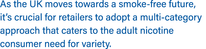 As the UK moves towards a smoke free future, it’s crucial for retailers to adopt a multi category approach that cater...