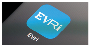 Liverpool, England - November 9, 2023: Close up of Evri app on iPhone home screen