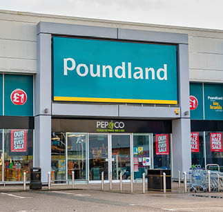 CHESTER, UNITED KINGDOM - DECEMBER 25th, 2019: Poundland supermarket store front