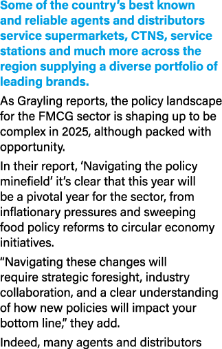 Some of the country’s best known and reliable agents and distributors service supermarkets, CTNS, service stations an...