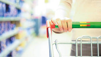 Woman shopping at the supermarket