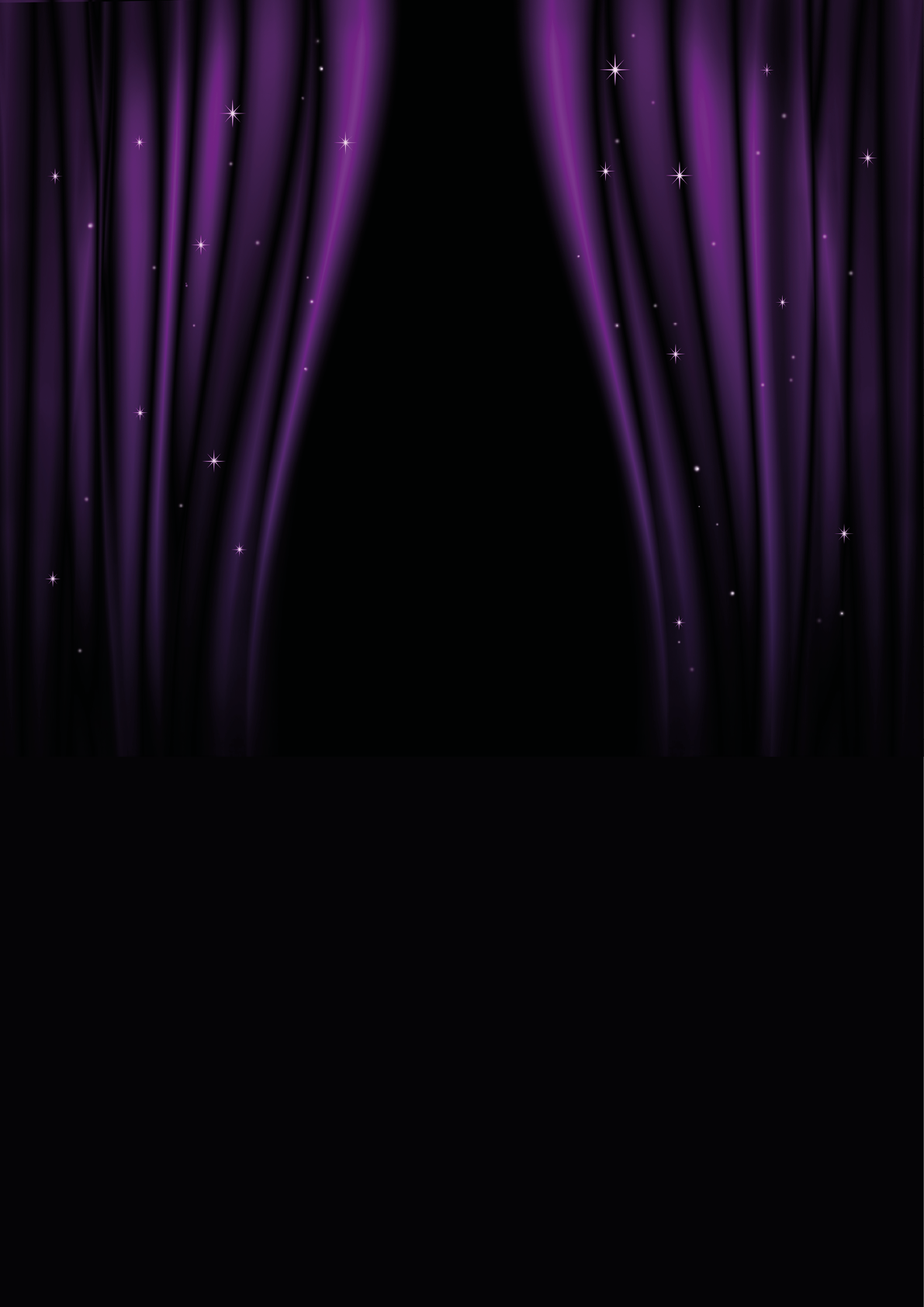 Purple curtains on theater or cinema stage