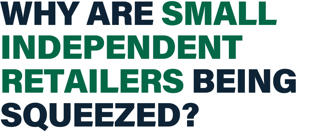 Why are small independent retailers being squeezed?