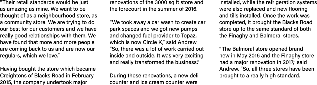“Their retail standards would be just as amazing as mine. We want to be thought of as a neighbourhood store, as a com...