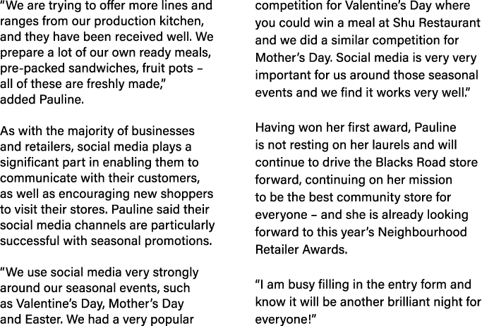 “We are trying to offer more lines and ranges from our production kitchen, and they have been received well. We prepa...