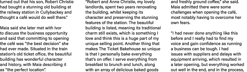 turned out that his son, Robert Christie had bought a stunning old building at the railway station in Cullybackey and...