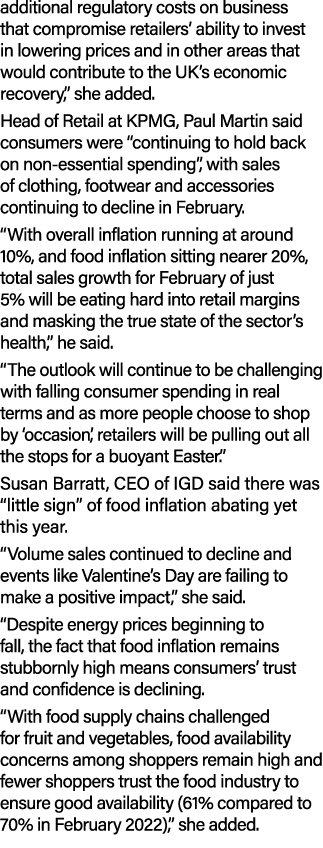 additional regulatory costs on business that compromise retailers’ ability to invest in lowering prices and in other ...