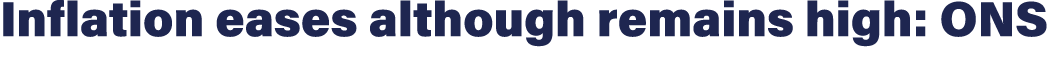 Inflation eases although remains high: ONS