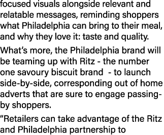 focused visuals alongside relevant and relatable messages, reminding shoppers what Philadelphia can bring to their me...