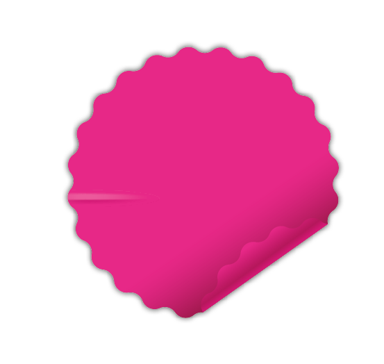A pink circle with a white border. AI generated content