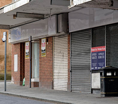 A barber shop with a sign on the door. AI generated content
