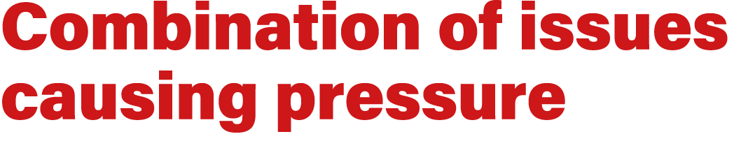 Combination of issues causing pressure