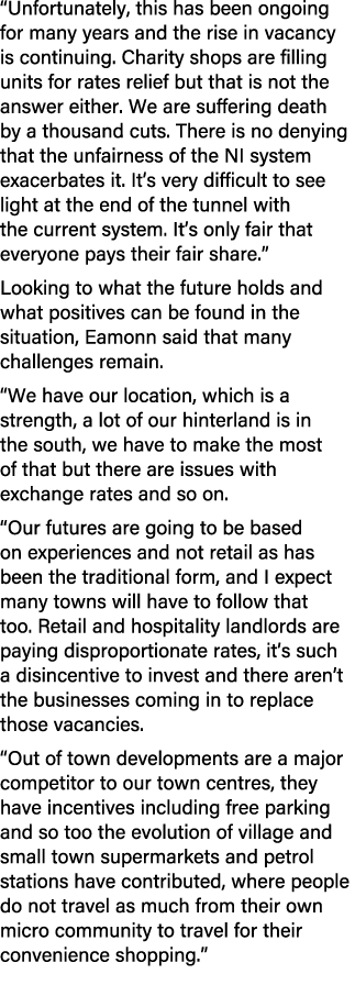 “Unfortunately, this has been ongoing for many years and the rise in vacancy is continuing. Charity shops are filling...