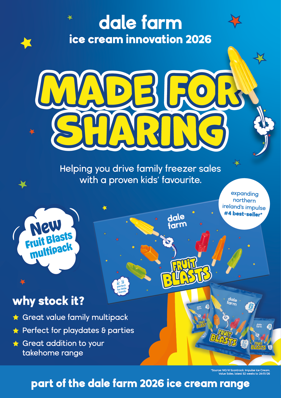 A red poster advertising a product called “Slam N' Crack" which is a new ice cream innovation. AI generated content