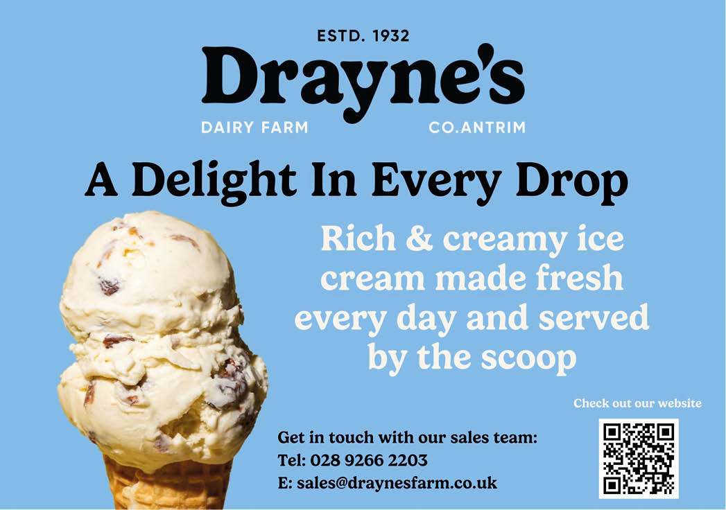A poster advertising Drayne's dairy farm ice cream. AI generated content