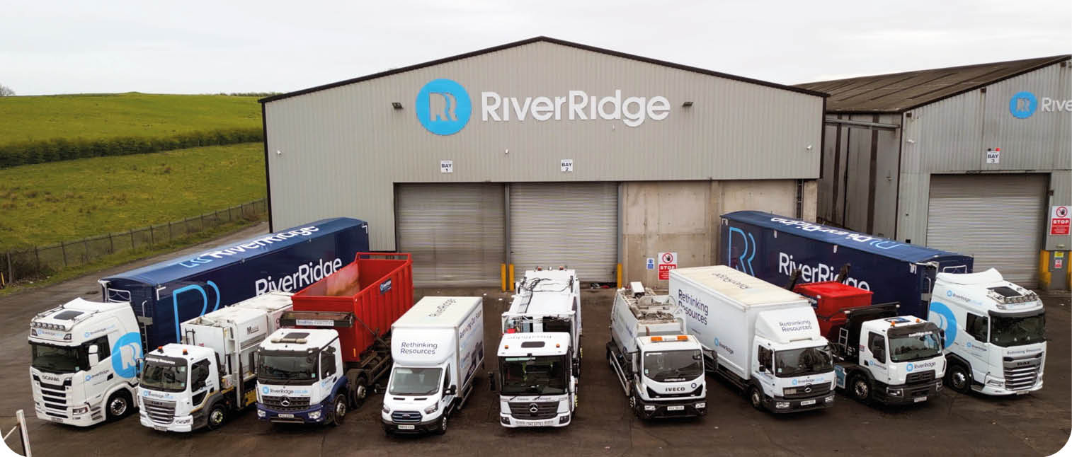 A group of trucks are parked in front of a building. AI generated content