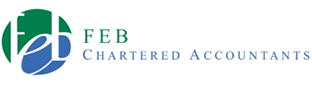 A logo for a company called FEB Chartered Accountants. AI generated content