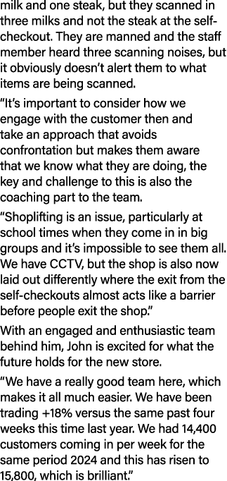 milk and one steak, but they scanned in three milks and not the steak at the self checkout. They are manned and the s...