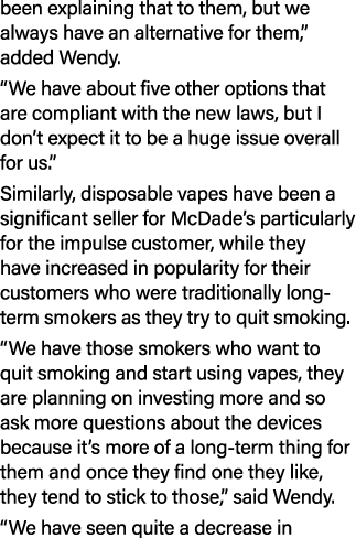 been explaining that to them, but we always have an alternative for them,” added Wendy. “We have about five other opt...