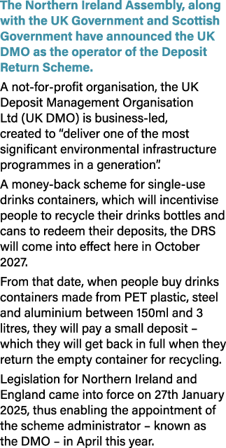 The Northern Ireland Assembly, along with the UK Government and Scottish Government have announced the UK DMO as the ...