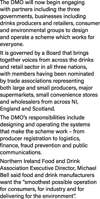 The DMO will now begin engaging with partners including the three governments, businesses including drinks producers ...