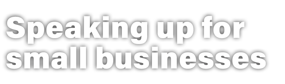 Speaking up for small businesses 