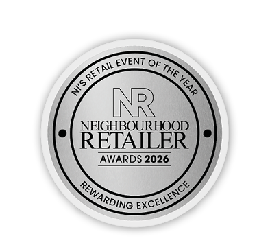A silver award for the Neighbourhood Retailer Awards 2026. Description generated by AI
