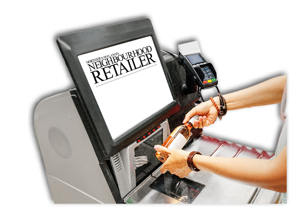 A person is using a card reader. Description generated by AI