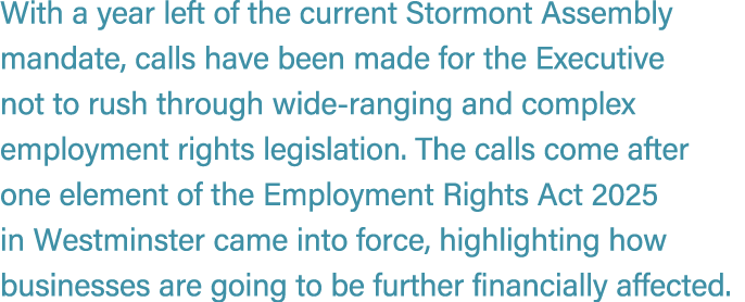 With a year left of the current Stormont Assembly mandate, calls have been made for the Executive not to rush through...