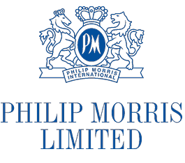 A logo for Philip Morris International. Description generated by AI