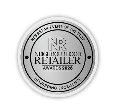 A silver award for the Neighbourhood Retailer Awards 2026. Description generated by AI