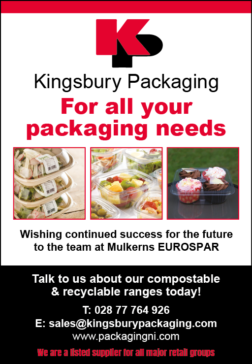 A poster advertising Kingsbury Packaging. Description generated by AI