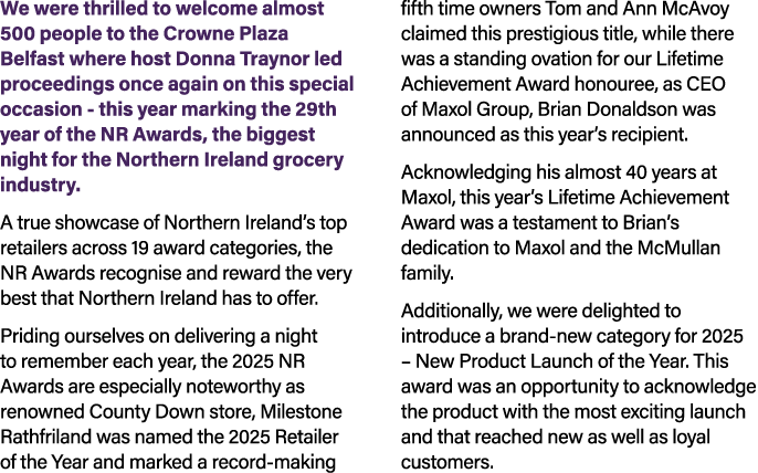 We were thrilled to welcome almost 500 people to the Crowne Plaza Belfast where host Donna Traynor led proceedings on...