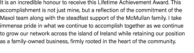 It is an incredible honour to receive this Lifetime Achievement Award. This accomplishment is not just mine, but a re...