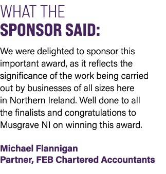 WHAT THE SPONSOR SAID: We were delighted to sponsor this important award, as it reflects the significance of the work...